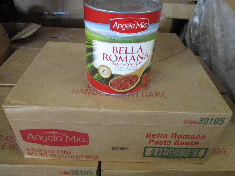 lot 141 image: Case of 6  6lb 9 oz Cans Angela Mi...