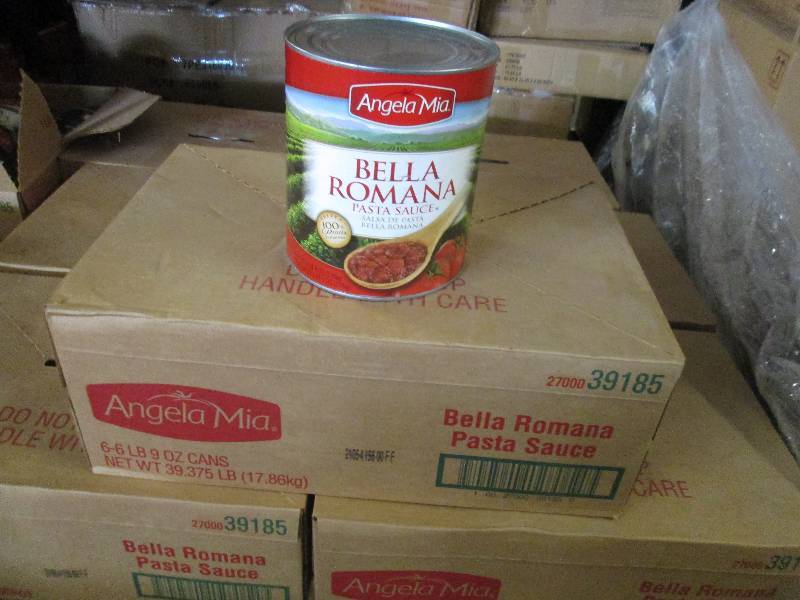 lot 142 image: Case of 6  6lb 9 oz Cans Angela Mi...
