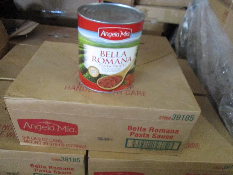 lot 144 image: Case of 6  6lb 9 oz Cans Angela Mi...