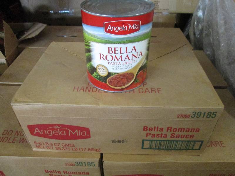 lot 145 image: Case of 6  6lb 9 oz Cans Angela Mi...