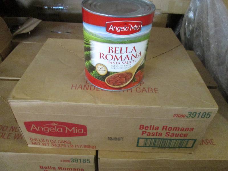 lot 148 image: Case of 6  6lb 9 oz Cans Angela Mi...