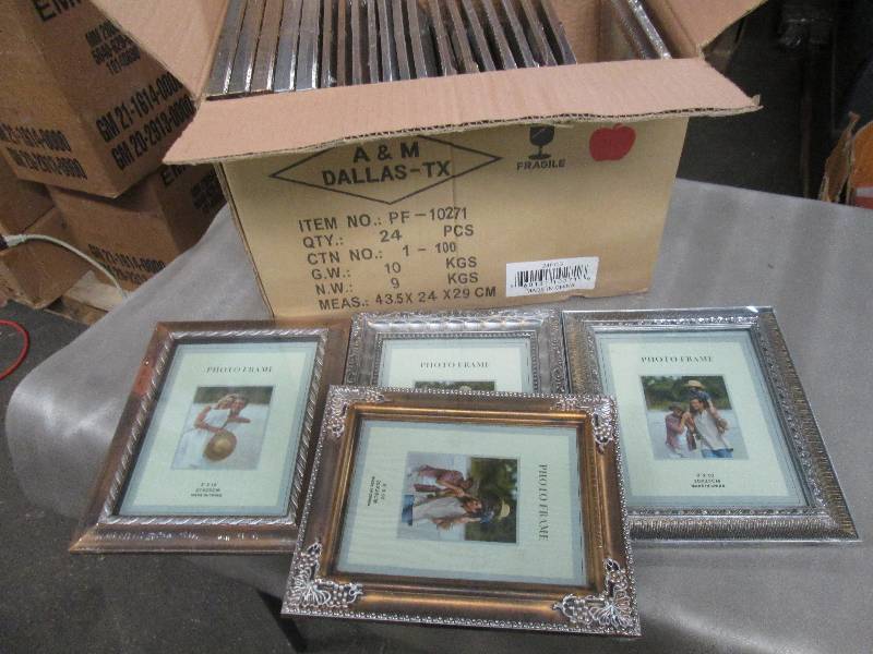 lot 161 image: Case of 24  8x10 Assorted Plastic ...
