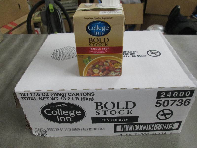 lot 218 image: 5 Cases of 12  17.6 oz College Inn...