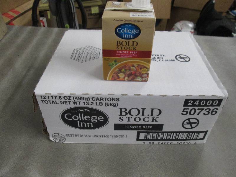 lot 219 image: 5 Cases of 12  17.6 oz College Inn...