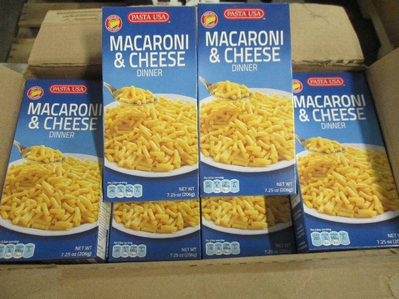 lot 274 image: Case of 24  7.25 oz Pasta USA Maca...