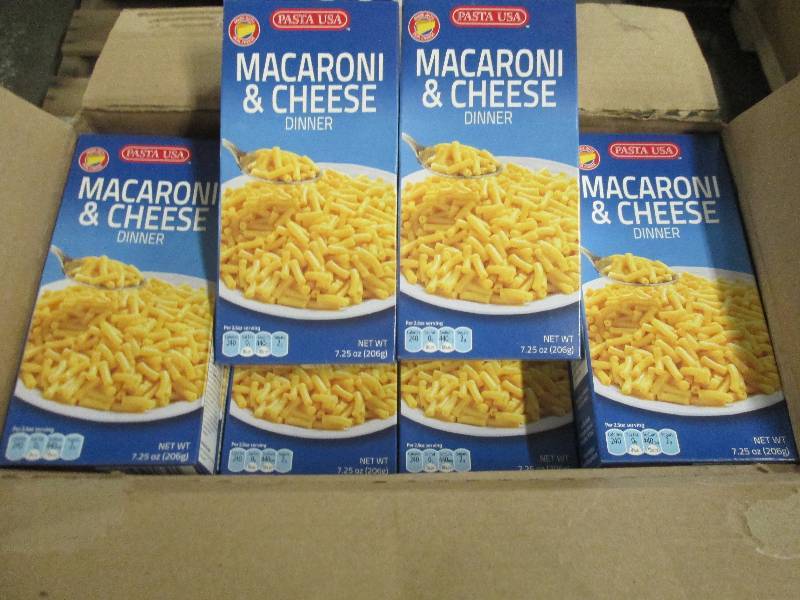 lot 279 image: Case of 24  7.25 oz Pasta USA Maca...