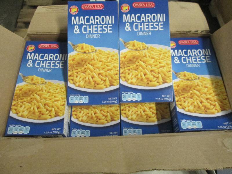 lot 283 image: Case of 24  7.25 oz Pasta USA Maca...