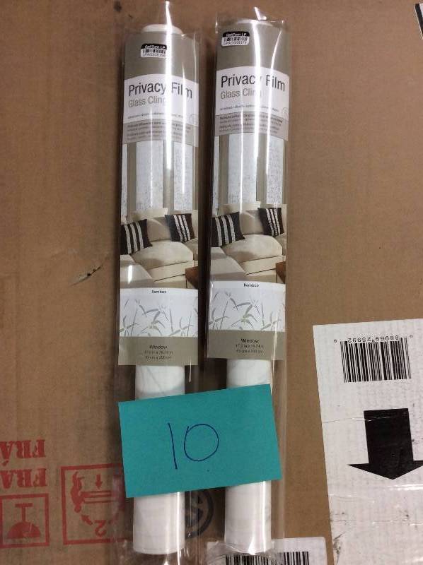 lot 10 image: Lot of 2  DC Fix 17.71 in. x 78.74 in. Bamboo Window Privacy Window Film Model#  99433 New