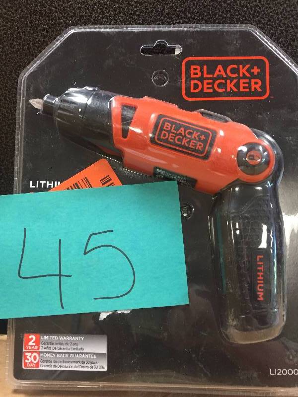 lot 45 image: BLACKDECKER 3.6-Volt 14 in. Cordless 3-Position Screwdriver