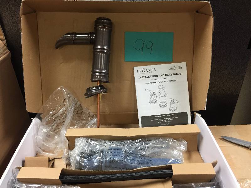 lot 99 image: Pegasus Faucet Bamboo 67338W-8096H PE  open box never used