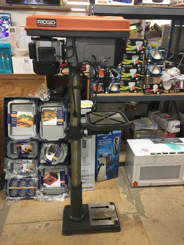 lot 111 image: RIDGID 15 in. Drill Press with LED Model # R1500 in like New working conditions