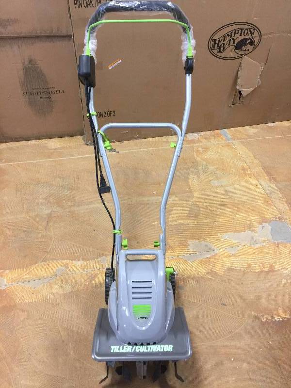 lot 123 image: Earthwise 11 in. 8.5 Amp Electric Tiller and Cultivator in working conditions Model # TC70001