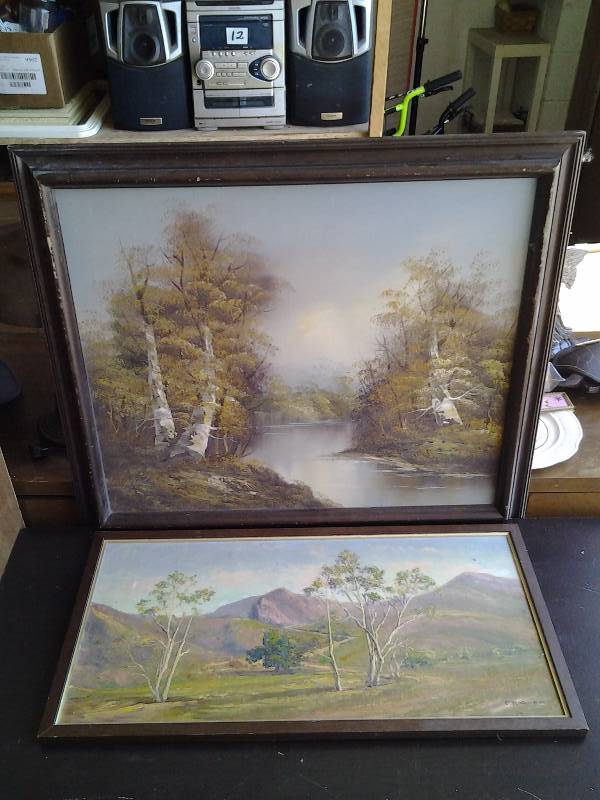 2-Original Paintings (Vintage-1969), 25x13, 24x27