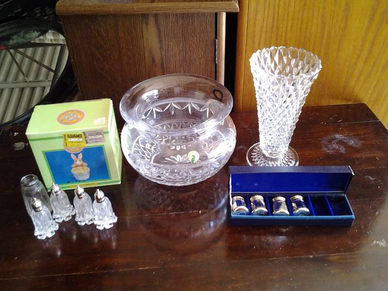Waterford Crystal Vase, Other Vase, Salt & Peppers, Misc