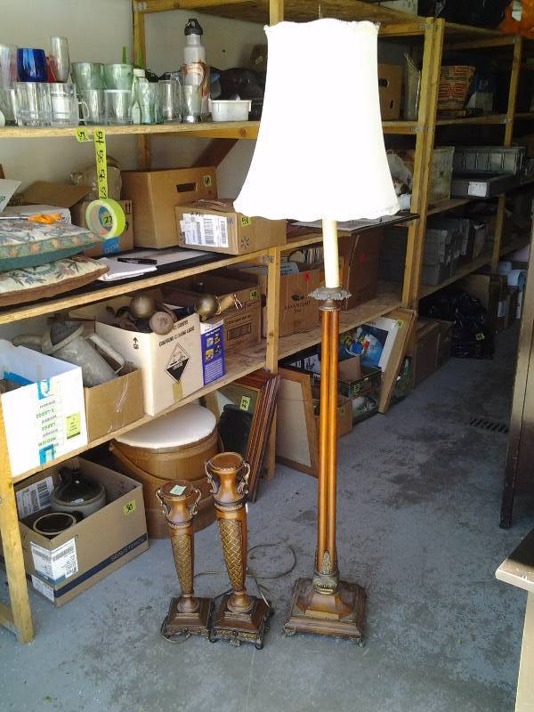 Standing Wood Floor Lamp With Shade
