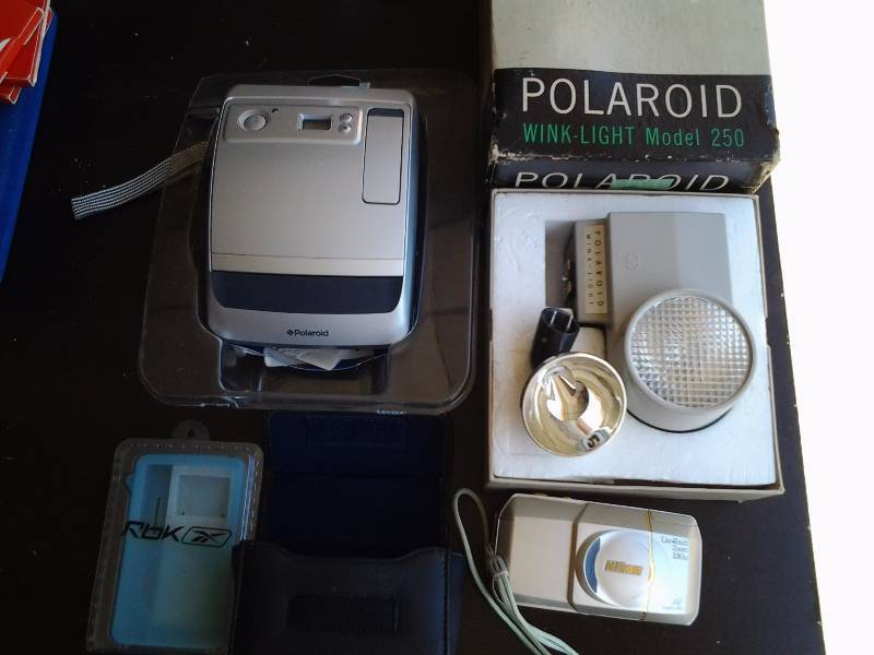 Polaroid Camera, Vintage Polaroid Wink Light, Nikon Camera With Case