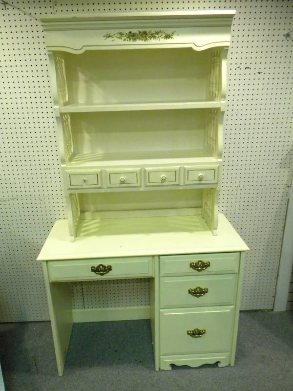 2 Piece Wooden Desk Hutch