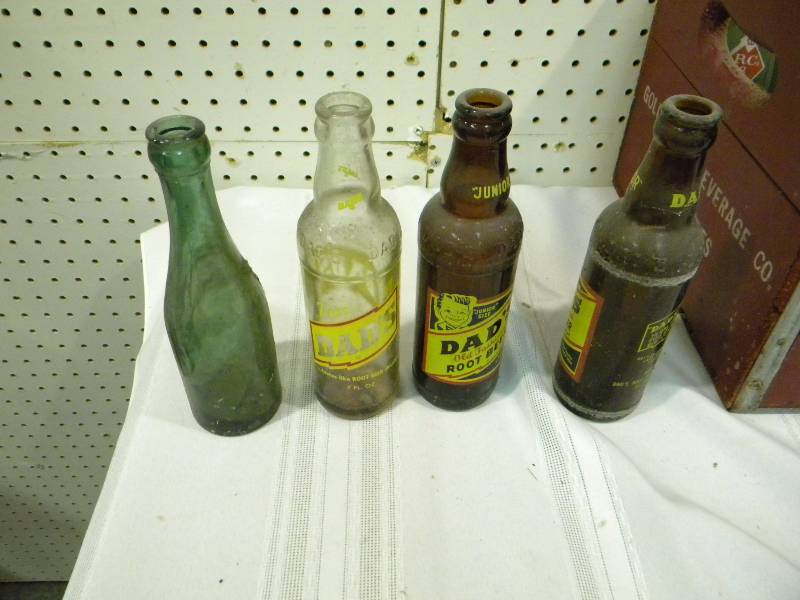 Vintage Beverage Bottles and Crate