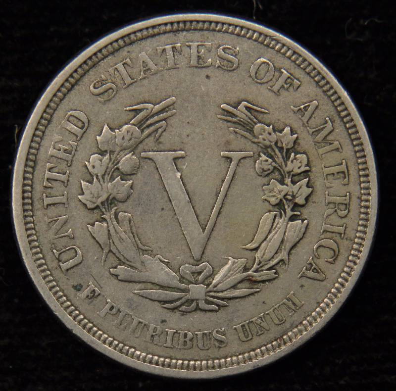 1883 NO CENTS LIBERTY OR V NICKEL XF