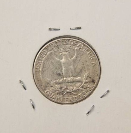 1939 WASHINGTON QUARTER SILVER AU TONED