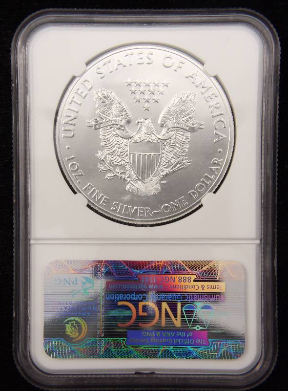 2012 AMERICAN SILVER EAGLE 1 TROY OZ. .999 FINE SILVER MS69 NGC EARLY RELEASES
