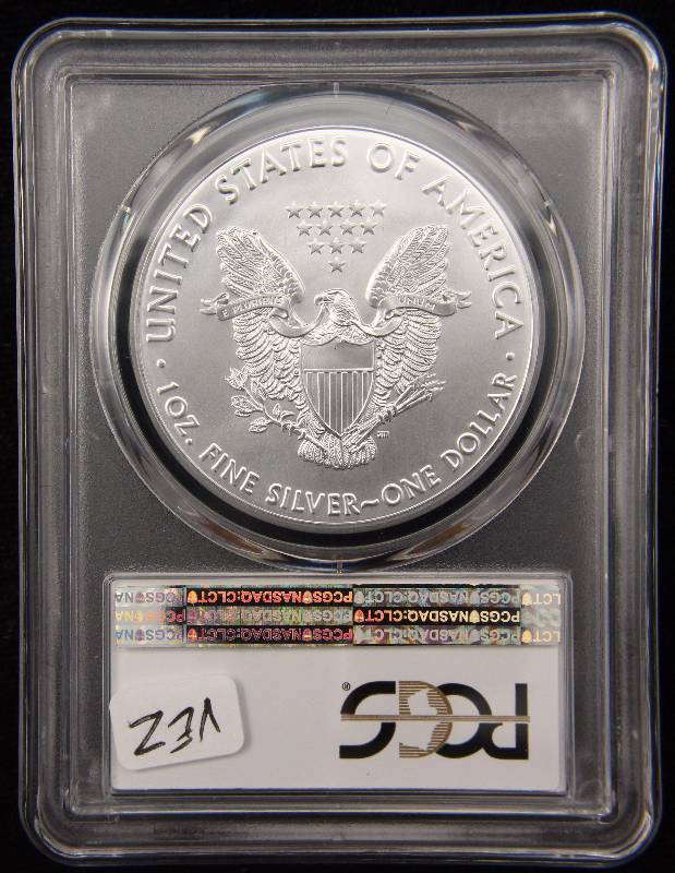 2017-W AMERICAN SILVER EAGLE 1 TROY OZ. .999 FINE SILVER DOLLAR MS70 PCGS FIRST STRIKE