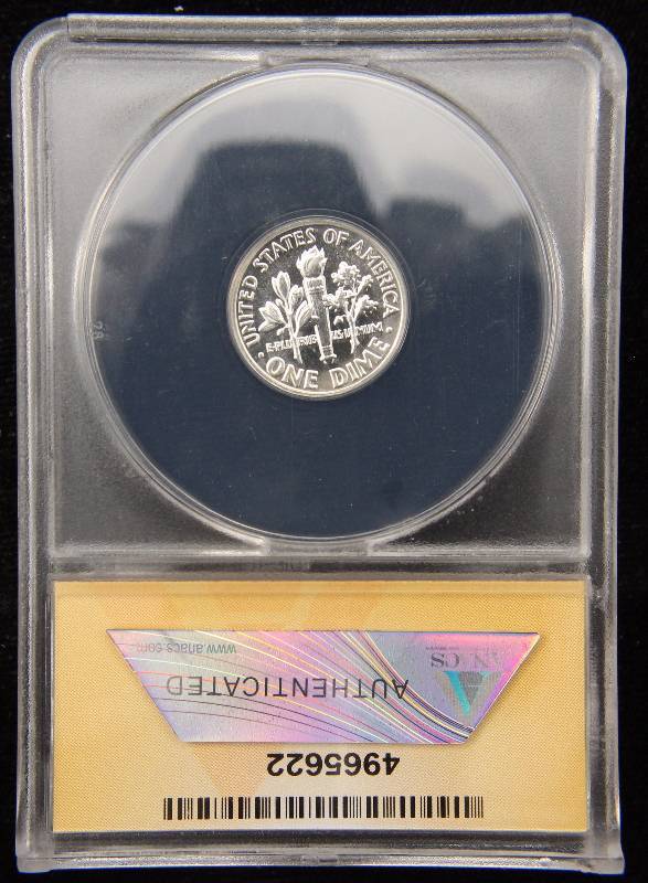 1958 PROOF ROOSEVELT SILVER DIME PF65 ANACS