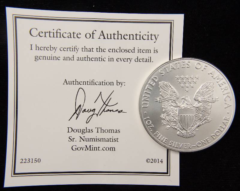 2015 AMERICAN SILVER EAGLE 1 TROY OZ. .999 FINE SILVER DOLLAR