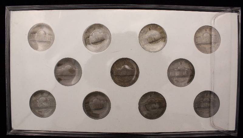 COMPLETE SET OF US WAR NICKELS (35% SILVER)