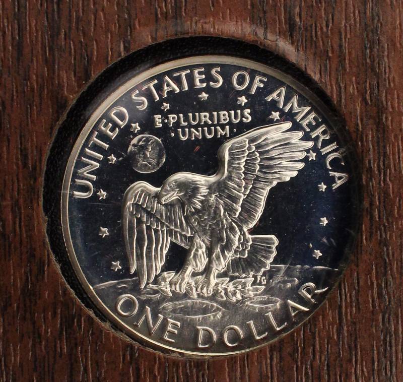 1971-S PROOF 40% SILVER EISENHOWER DOLLAR BROWN BOX