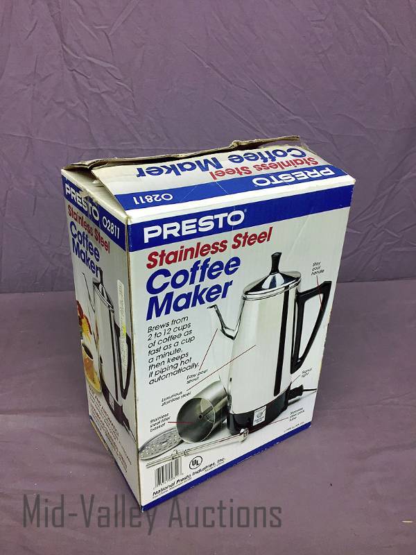 lot 18 image: Presto Stainless Steel coffee maker