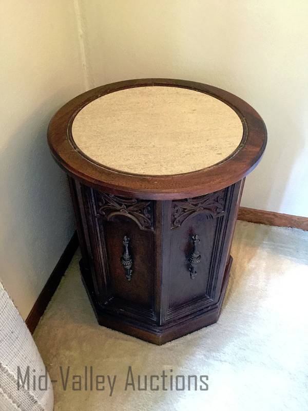 lot 56 image: Round end table