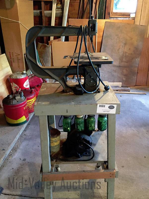 lot 113 image: Duro coping saw on stand
