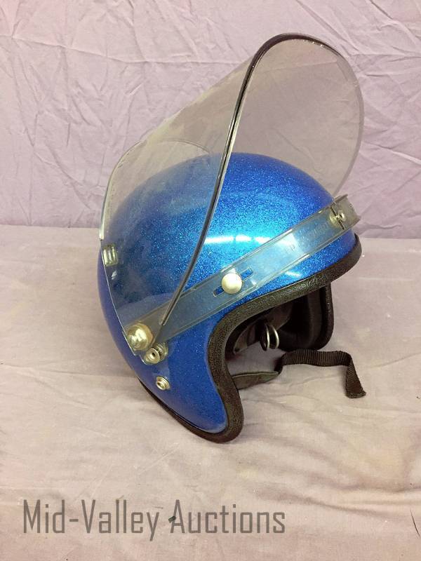 lot 166 image: Vintage blue helmet - Crown