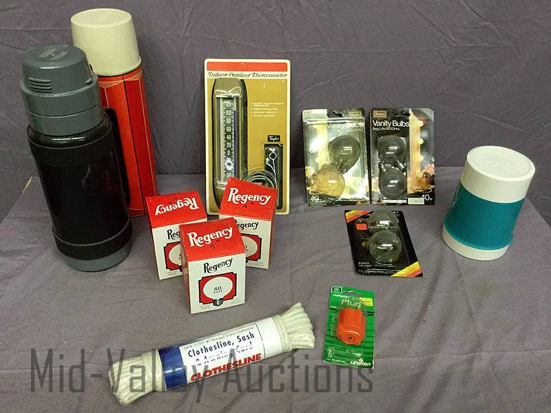 lot 243 image: Bulbs, Thermometer, Thermoses