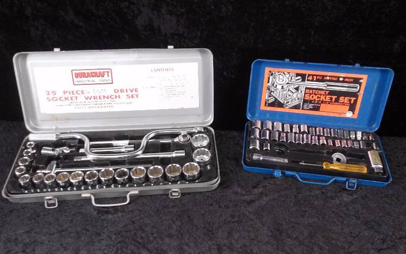 lot 21 image: Socket Wrench Set and Ratchet Socket Set (incomplete)