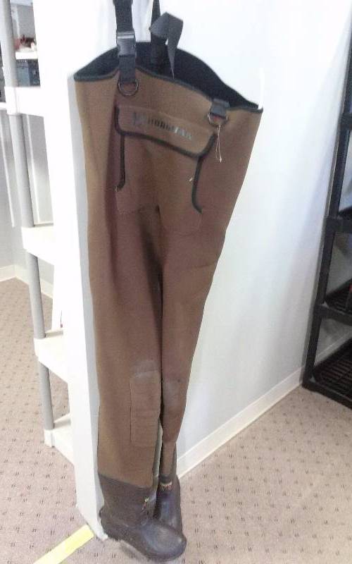 lot 44 image: Hodgman Chest Waders, Size 11, Steel Shank Heels, 200g