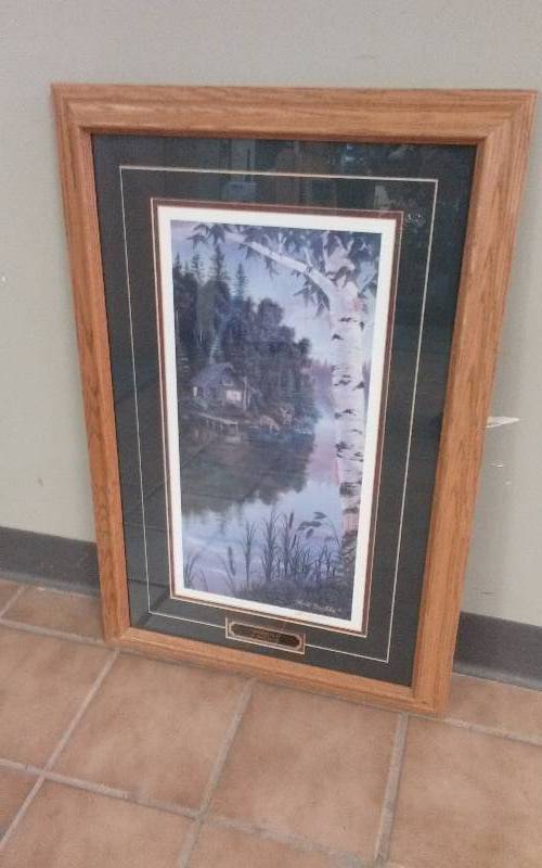 lot 72 image: Oak Framed, Signed, Serenity I, by Mark Daehlin, 29x19