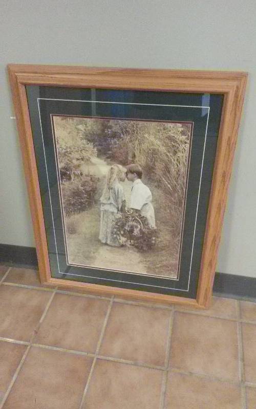 lot 74 image: Framed GirlBoy Print, 29x23