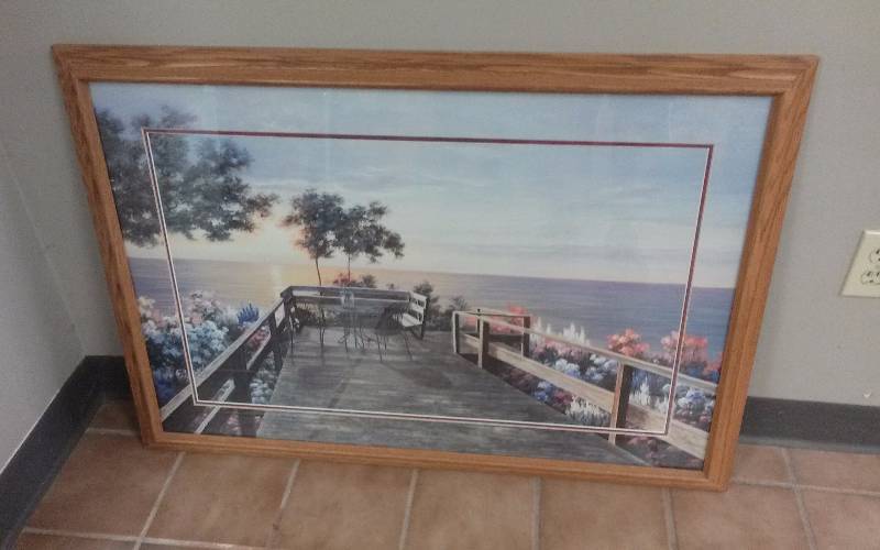 lot 75 image: Framed Patio by Ocean View, 39x27