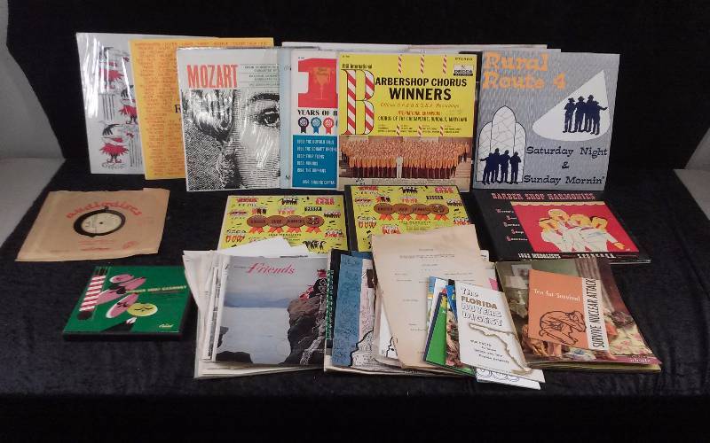 lot 87 image: Lot - Vintage Barber Shop Quartet Music Records, Etc