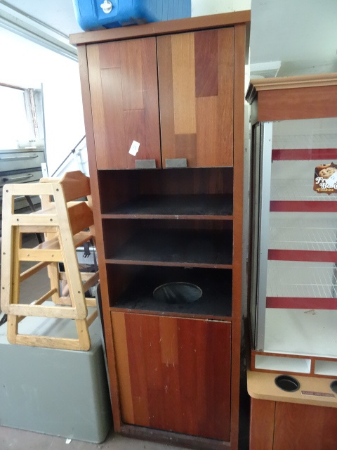 lot 23 image: Wood Cabinet For Garbage