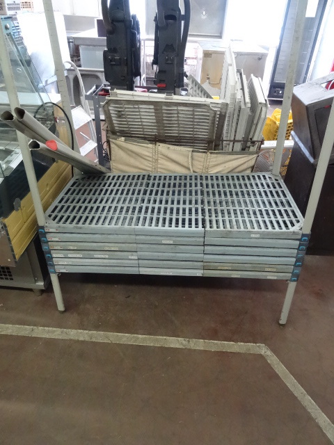 lot 25 image: 2 FridgeFreezer Shelving Units.
