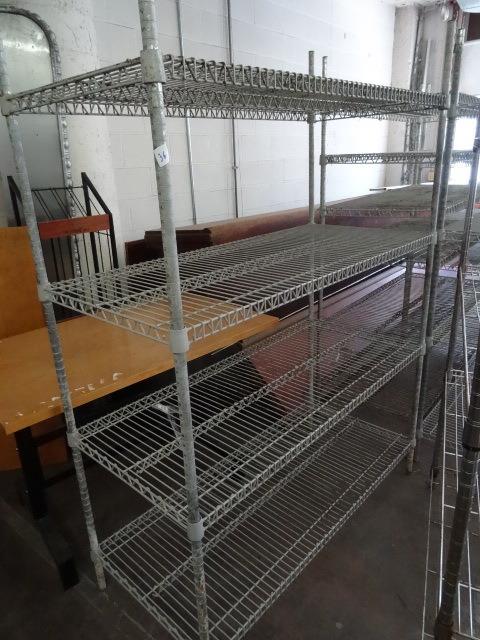 lot 36 image: 4 Tier Wire Rack Unit.  54 X 24 X 75