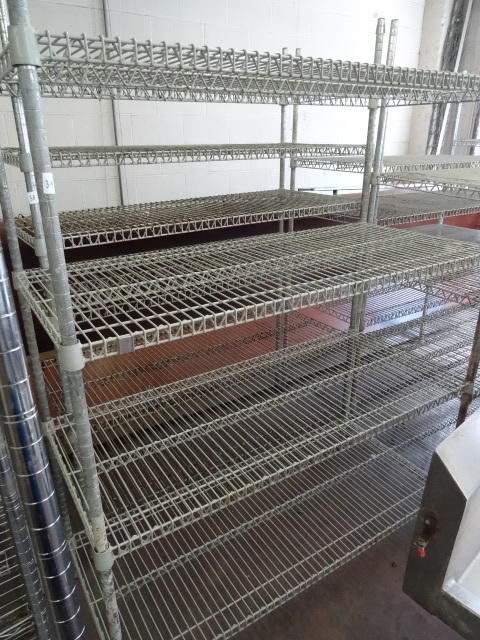 lot 38 image: 4 Tier Wire Rack Unit.  54 X 24 X 75
