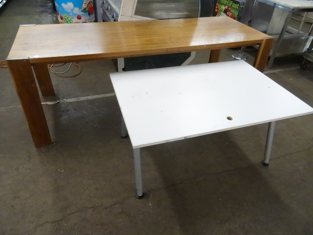lot 79 image: 5 Wood Tables, 4 Need Assembly