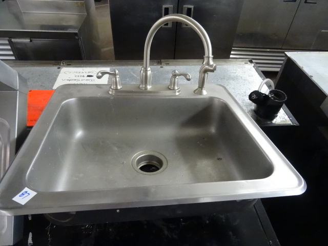 lot 87 image: Stainless Drop in Sink. 25 X 22