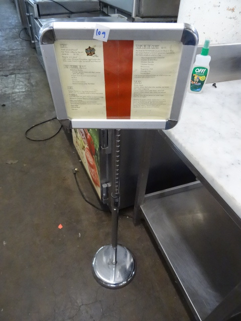 lot 109 image: Floor Standing Sign. 13 X 11