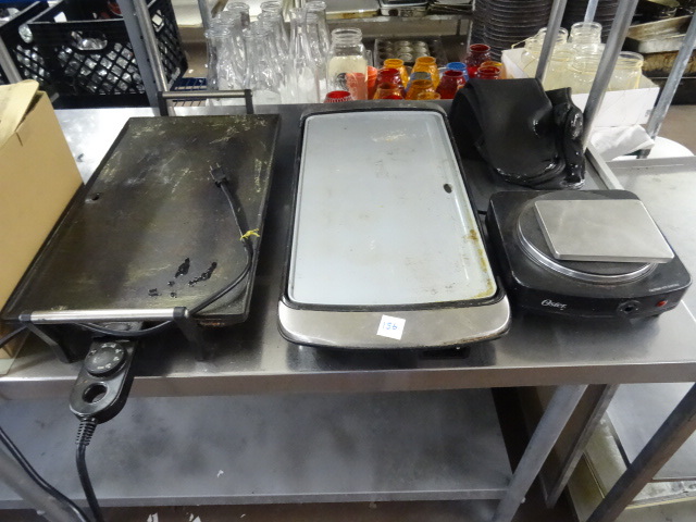 lot 156 image: 2 Electric Griddles and 1 Hot Plate