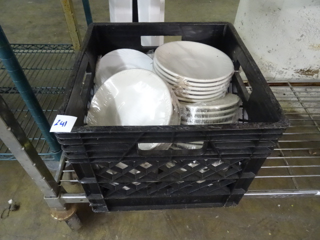 lot 241 image: Milk Crate Full of Saucers,